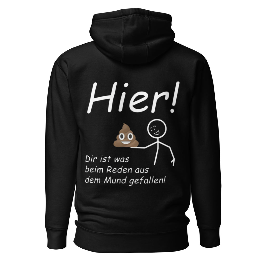 AUS DEM MUND GEFALLEN Rückendruck | Premium Hoodie Unisex - Kleidung4All