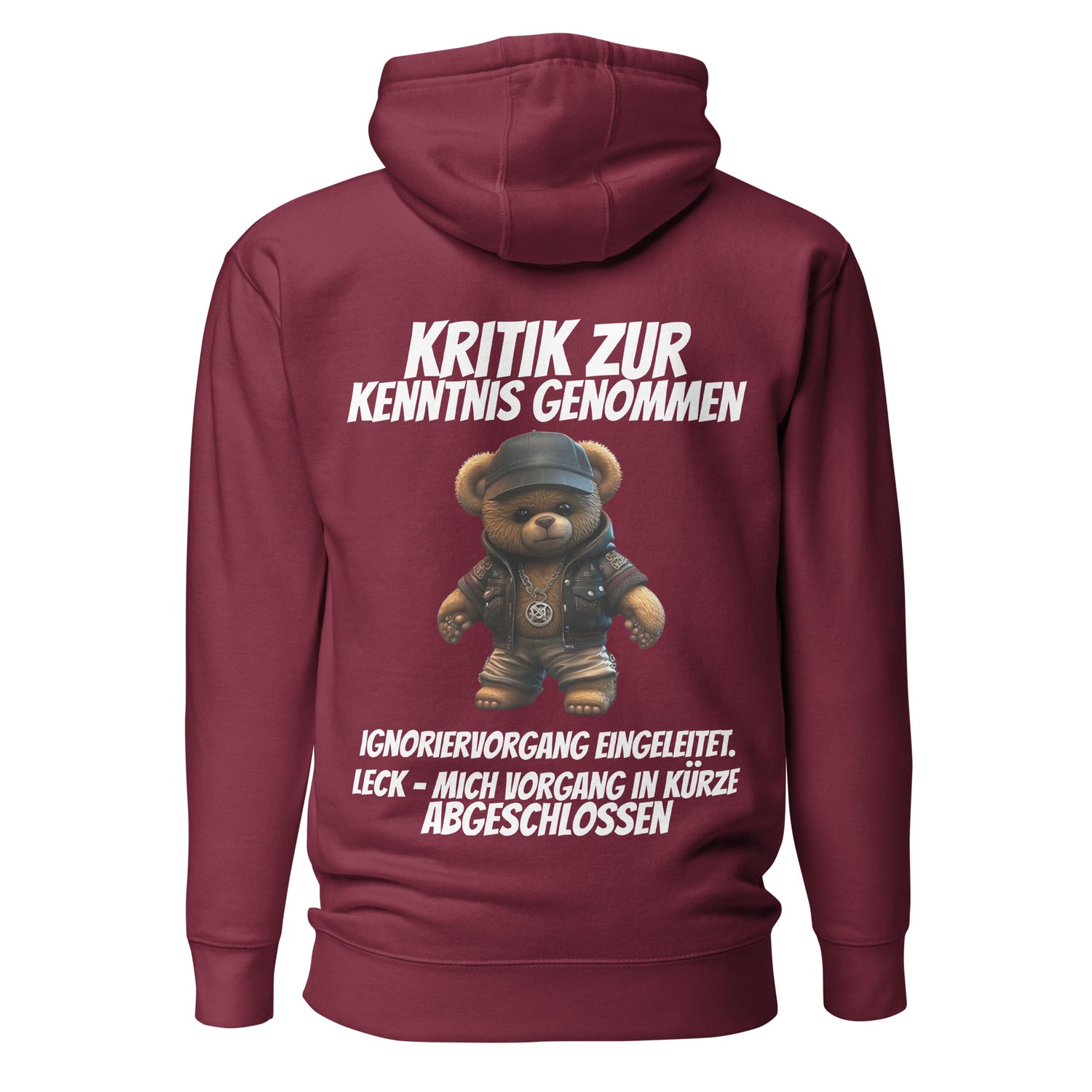 KRITIK TEDDY Rückendruck | Premium Hoodie Unisex - Kleidung4All